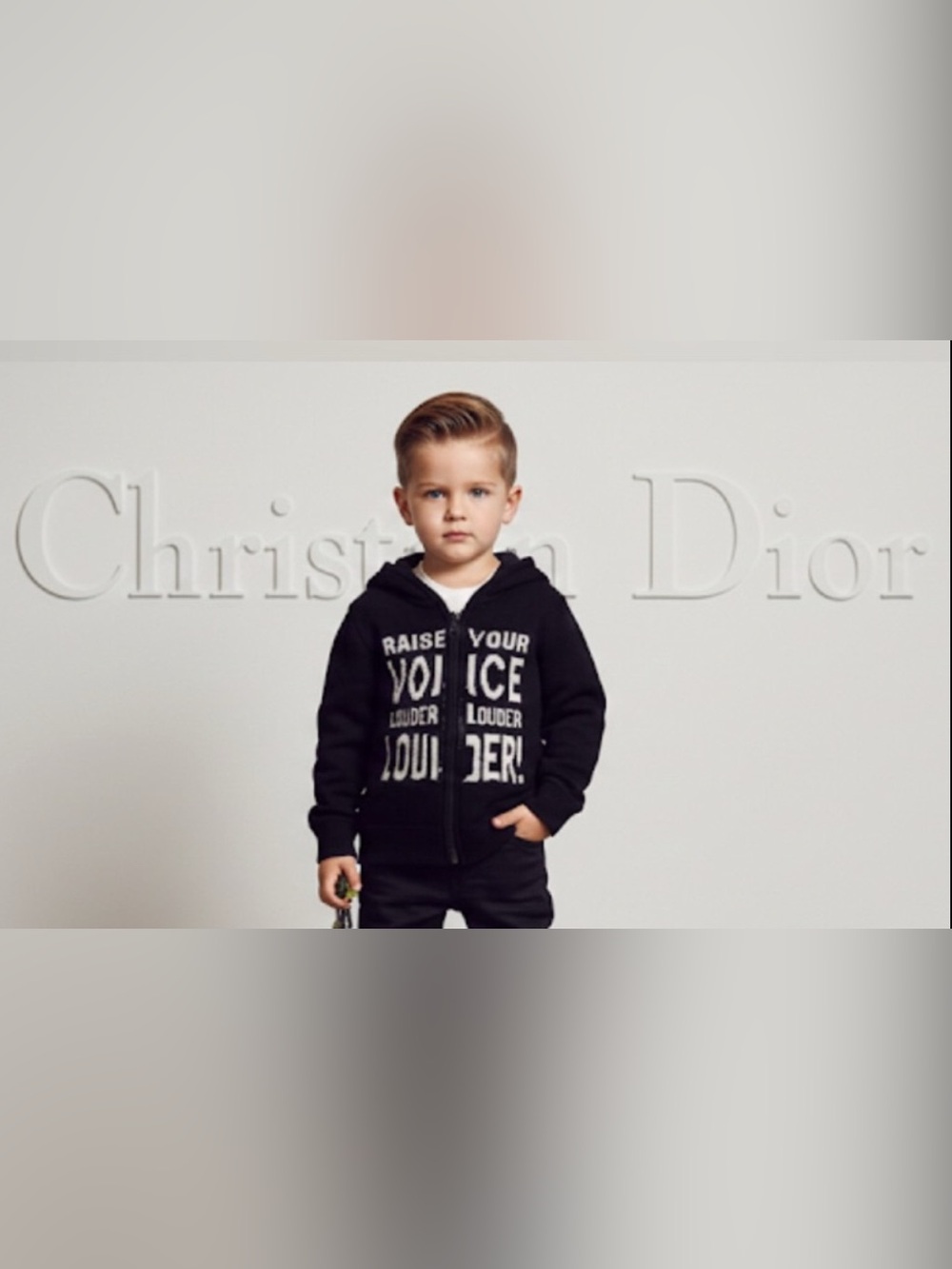 Authentic Christian Dior luxury designer signature hooded zippered sweater sz 4
